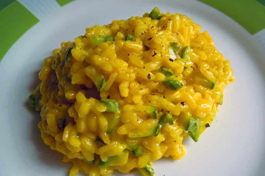 Risotto zucchine e zafferano