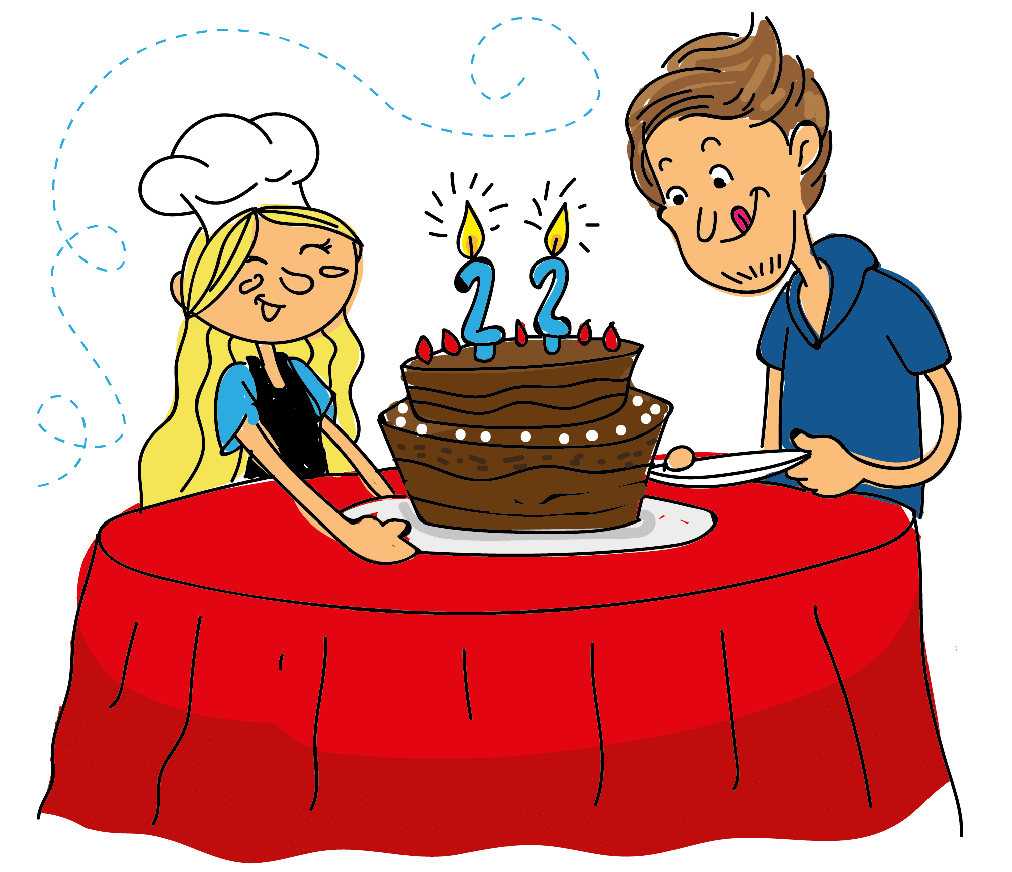 Two cakes made for Emanuele's birthday
