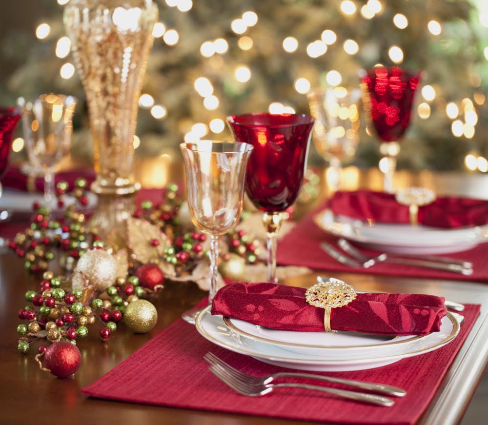 christmas table setting