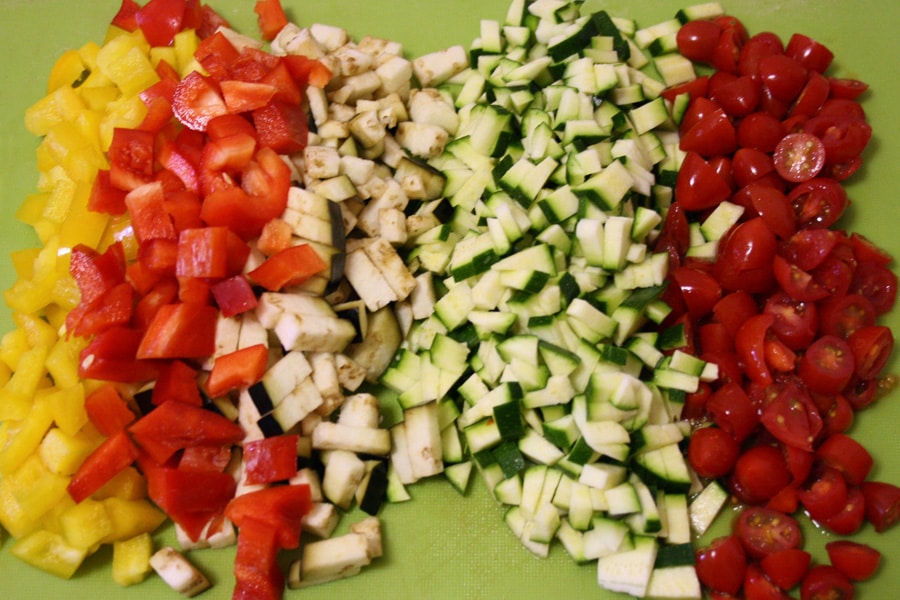 ingredienti pasta con verdure