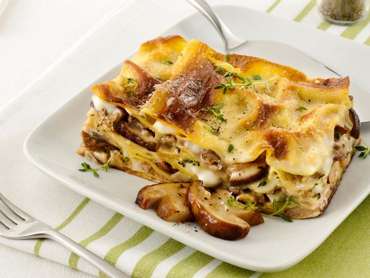 A baked lasagna fresh from the oven