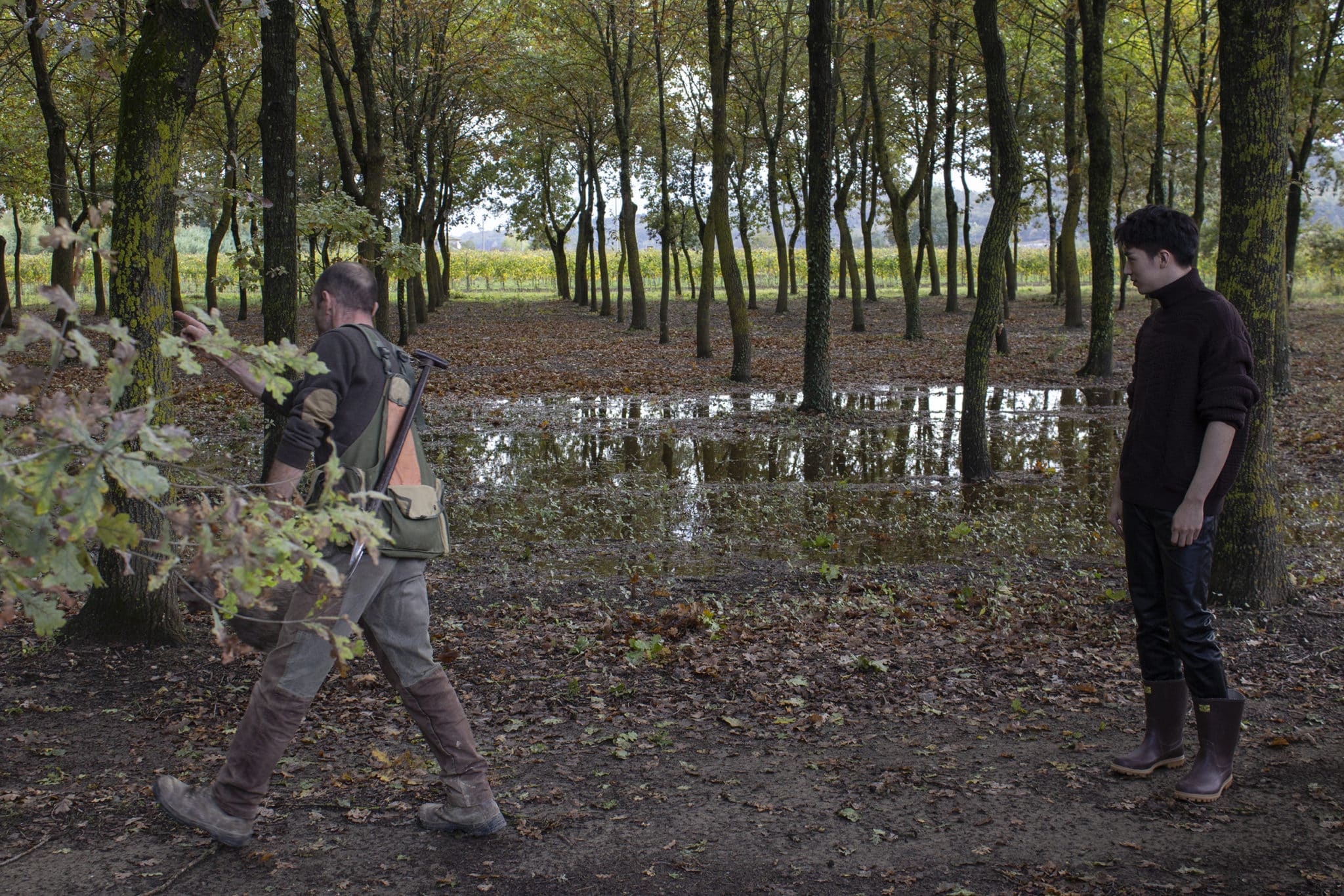 Guests during the truffle hunt