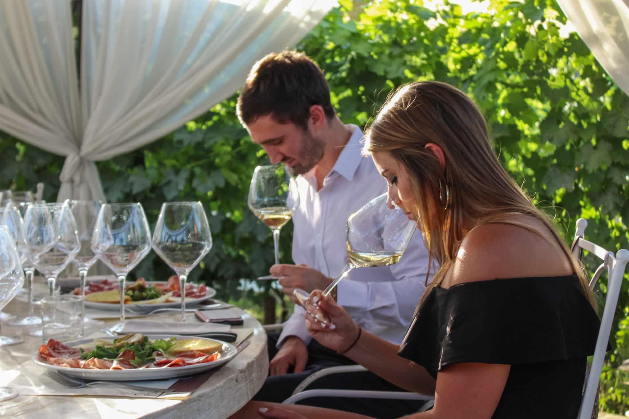 Wine tasting after the harvest at Tenuta Torciano