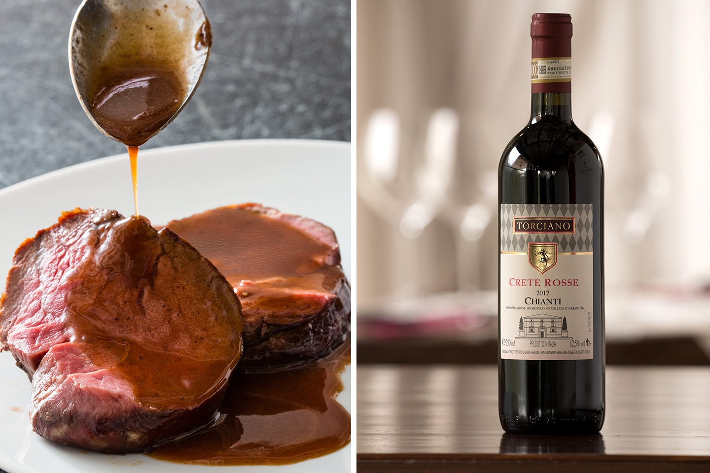 Spezzatino di manzo con salsa al vino rosso