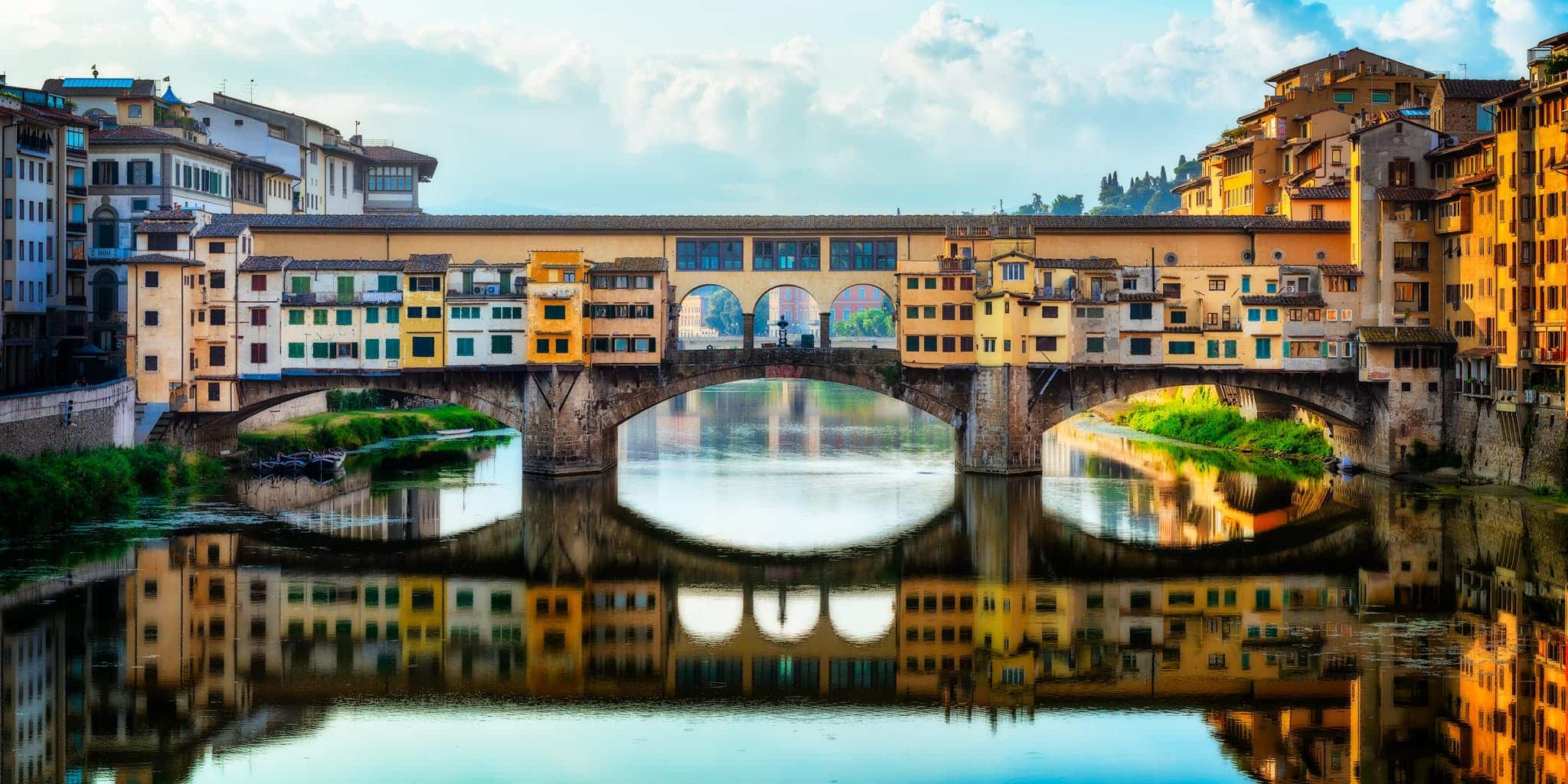 Ponte Vecchio Florence Italy Arno river daylight