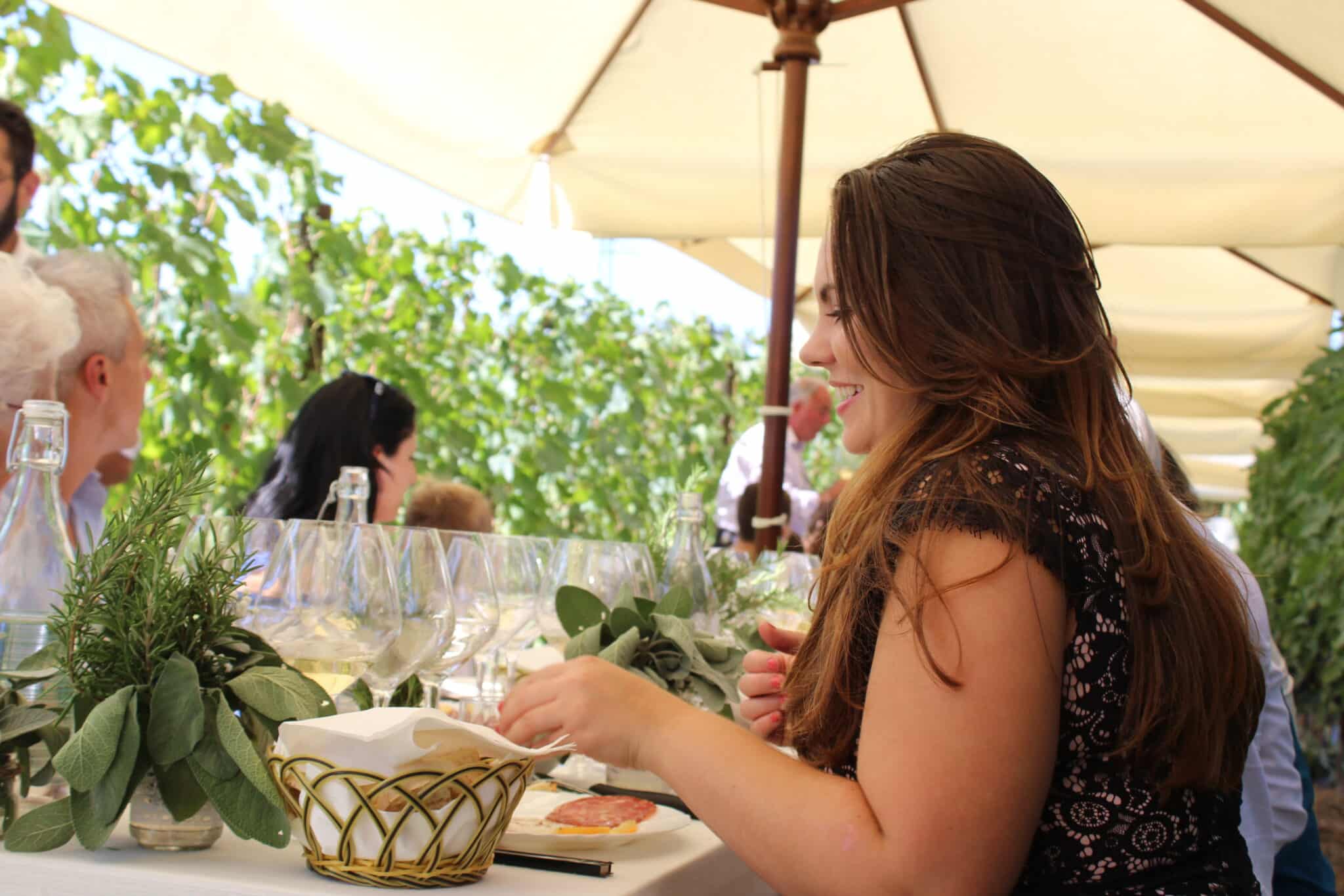 Lunch in the vineyard at Tenuta Torciano