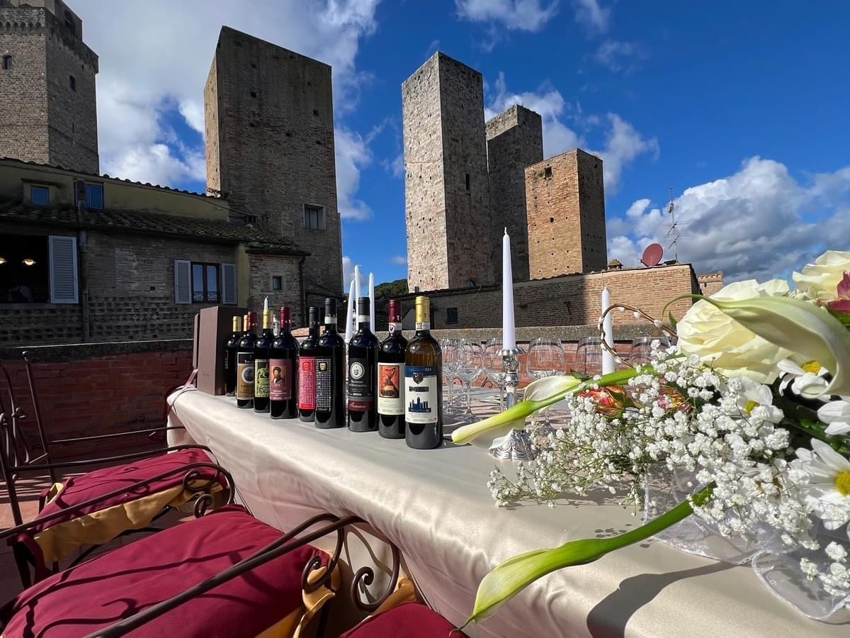 Chigi Tower seen from Tenuta Torciano