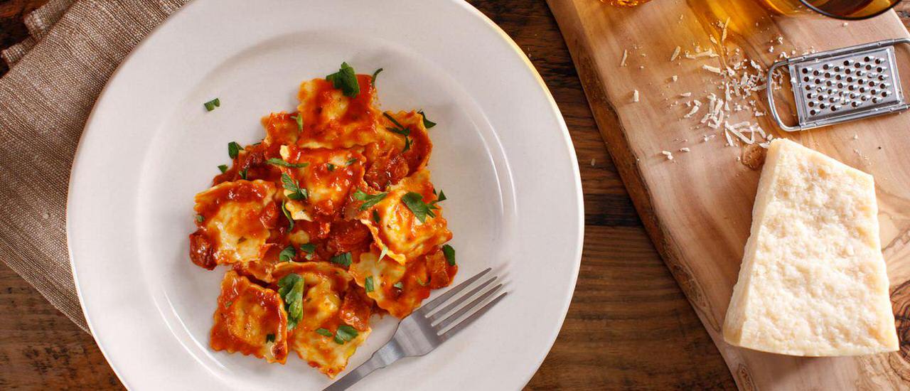 ravioli amatriciana