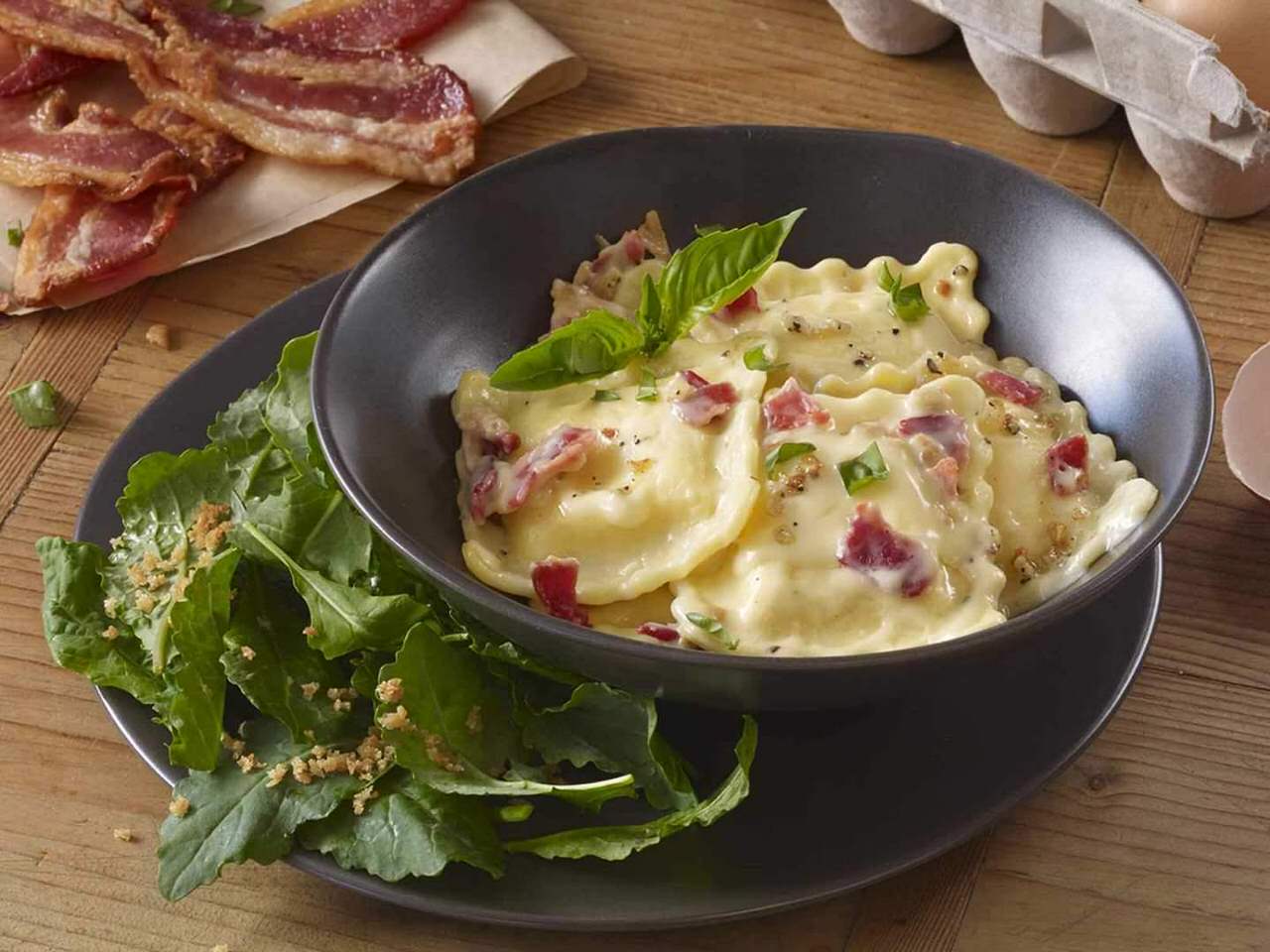 ravioli carbonara