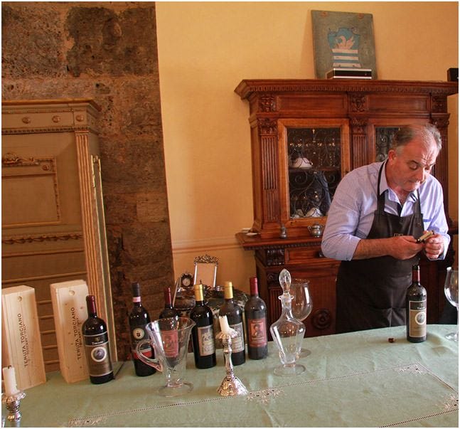 Third step for opening a bottle of wine