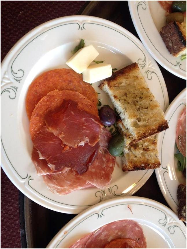 Decorated plate of appetizers