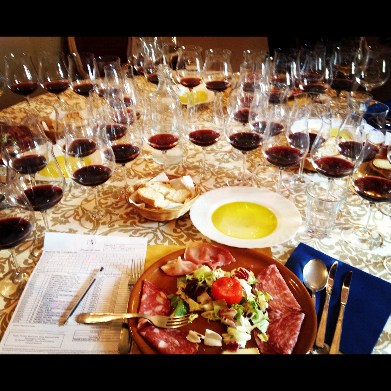 Pierluigi guiding the wine tasting