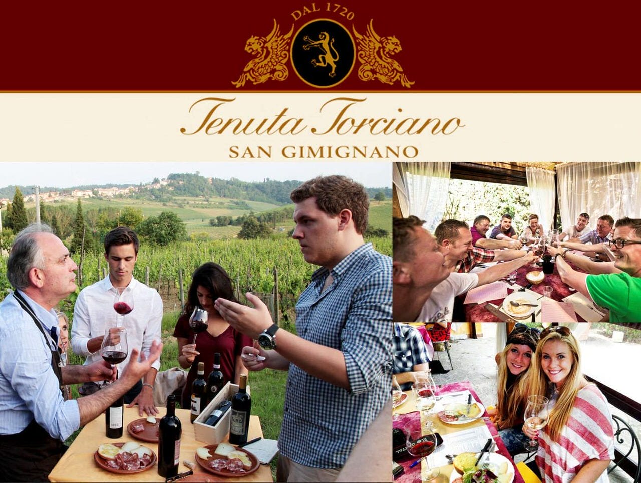 Collage degli eventi della Scuola del Vino negli Stati Uniti