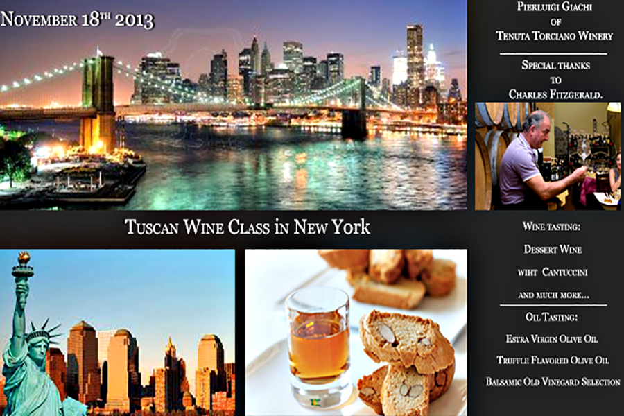 Lezioni di Vino Toscano a New York il 18 Novembre 2013