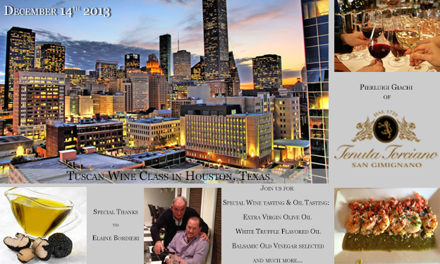 Lezioni di Vino Toscano a Houston il 14 Dicembre 2013