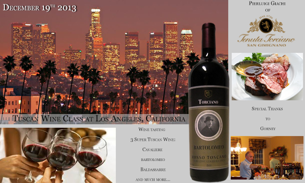 19 Dicembre &#8211; Lezioni di Vino Toscano a Los Angeles