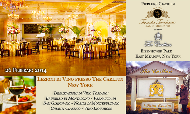 Lezioni di Vino Toscano presso The Carltun, New York – 26 Febbraio 2014