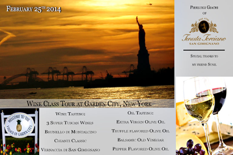 Lezioni di Vino Toscano a Garden City, New York – 25 Febbraio 2014