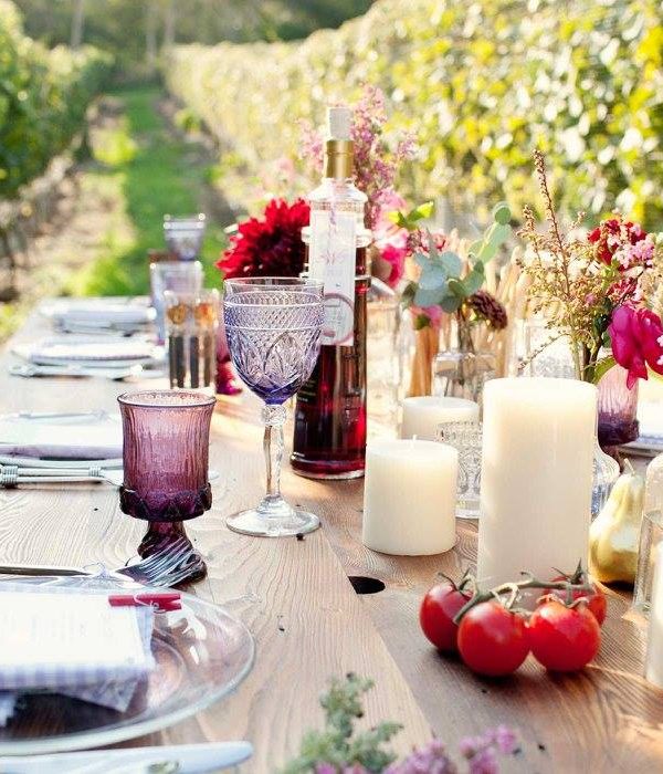 set table vineyard