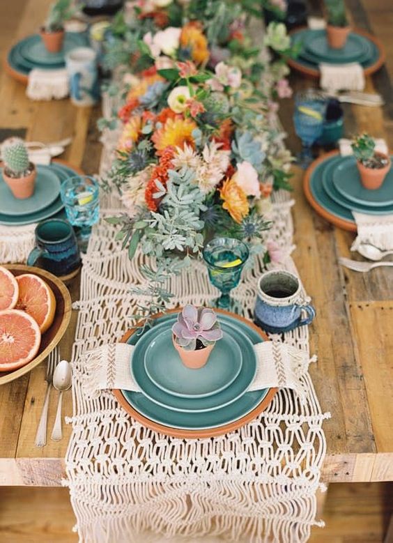 set table plants