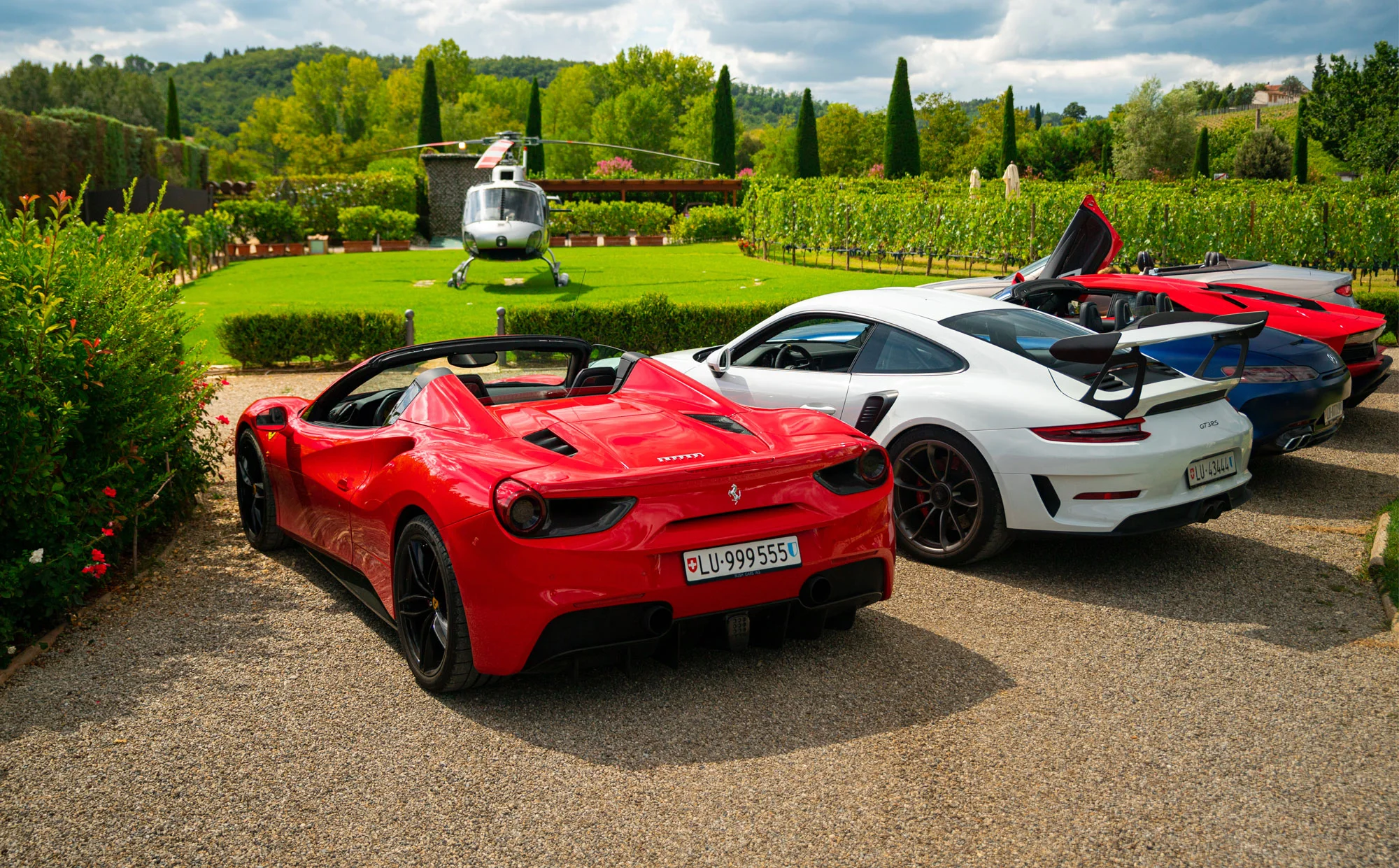 Life in the fast lane: Italian road trip by supercar and Tenuta Torciano winery with Helipads
